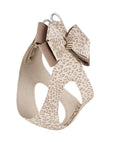 Baby Cheetah with Gold Giltmore Double Nouveau Bow Step In Harness