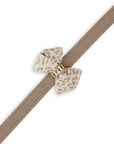 Baby Cheetah with Gold Giltmore Nouveau Bow Leash