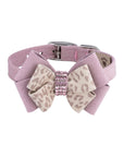 Baby Cheetah & Rosewood Double Nouveau Bow Collar