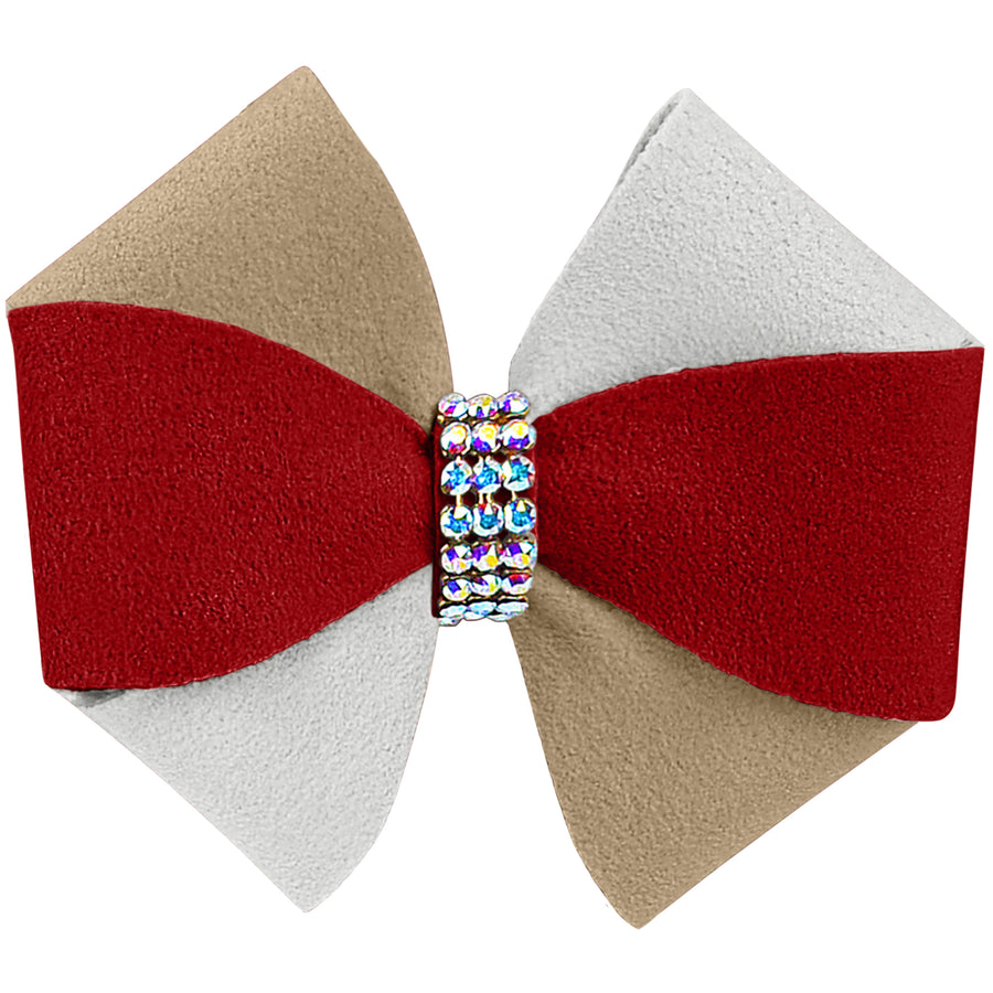 Game Day Glam Red & Sahara Pinwheel Bow Hair Bow