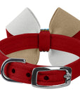 Game Day Glam Red & Sahara Pinwheel Bow Collar