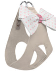 Polka Dot Nouveau Bow Step In Harness with Pink Giltmore