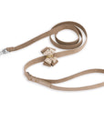 Baby Cheetah with Gold Giltmore Double Nouveau Bow Leash