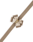 Baby Cheetah with Gold Giltmore Double Nouveau Bow Leash