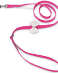 Polka Dot Nouveau Bow With Pink Giltmore Leash