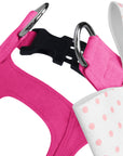 Polka Dot Nouveau Bow Step In Harness with Pink Giltmore