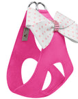 Polka Dot Nouveau Bow Step In Harness with Pink Giltmore