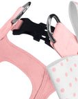 Polka Dot Nouveau Bow Step In Harness with Pink Giltmore
