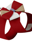 Game Day Glam Red & Sahara Pinwheel Bow Tinkie Harness