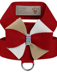 Game Day Glam Red & Sahara Pinwheel Bow Tinkie Harness