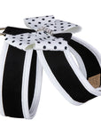 Polka Dot Nouveau Bow Tinkie Harness with White Trim