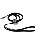 Black & White Houndstooth Nouveau Bow Leash