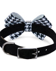 Black & White Houndstooth Nouveau Bow Collar