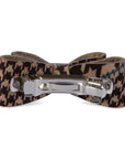 Chocolate Glen Houndstooth Big Bow Hair Bow