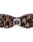 Chocolate Glen Houndstooth Big Bow Hair Bow