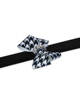Black & White Houndstooth Nouveau Bow Leash