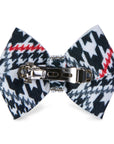 Glen Houndstooth Nouveau Bow Hair Bow