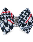 Glen Houndstooth Nouveau Bow Hair Bow