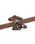 Chocolate Glen Houndstooth Nouveau Bow Leash