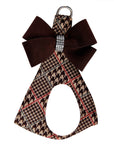 Chocolate Nouveau Bow Step In Harness