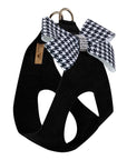 Black & White Houndstooth Nouveau Bow Step In Harness