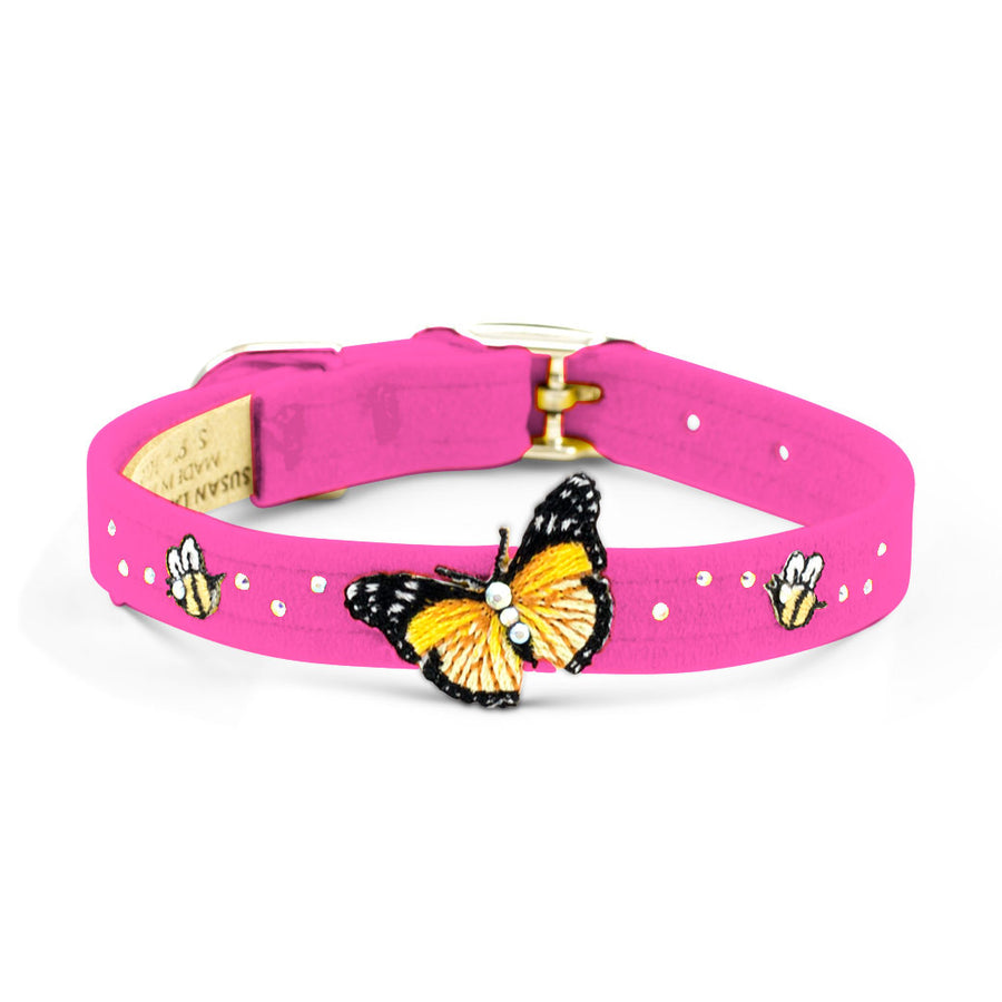Embroidered Butterfly & Bees Collar