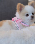 Puppy Pink Big Bow Tinkie Harness with Puppy Pink Trim