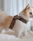 Chocolate Glen Houndstooth Nouveau Bow Tinkie Harness