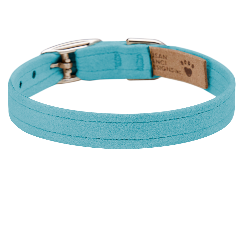 2.8 Design for Dogs Ferdinando Dog Collar in Blue/Bronze, Size Large: 16.5 - 19.7 Diameter