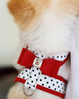 Red Big Bow Tinkie Harness with Red Trim