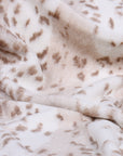 Soft Arctic Snow Leopard Blanket
