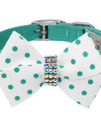 Bimini Polka Dot Nouveau Bow 1/2" Collar with Aurora Borealis Giltmore