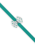Bimini Polka Dot Nouveau Bow Leash with Aurora Borealis Giltmore