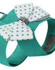 Bimini Polka Dot Nouveau Bow Tinkie Harness with Aurora Borealis Giltmore