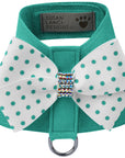 Bimini Polka Dot Nouveau Bow Tinkie Harness with Aurora Borealis Giltmore
