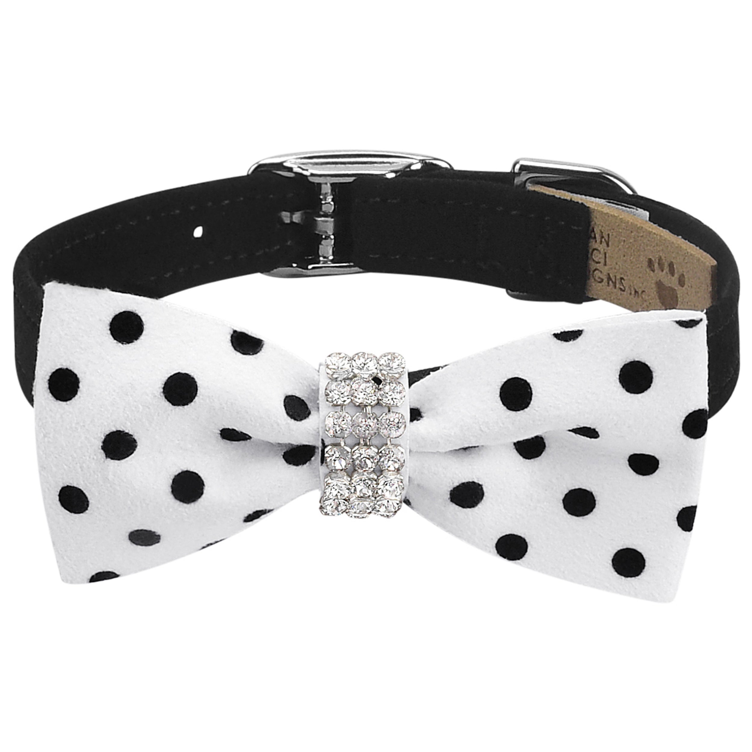 Black bow clearance tie dog collar