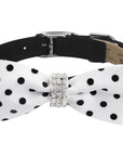 Giltmore Black & White Polka Dot Bow Tie 1/2" Collar
