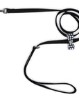 Black & White Houndstooth Big Bow Leash