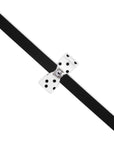 Black & White Polka Dot Big Bow Leash