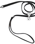 Black & White Polka Dot Big Bow Leash