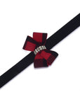 Red Gingham Nouveau Bow Leash