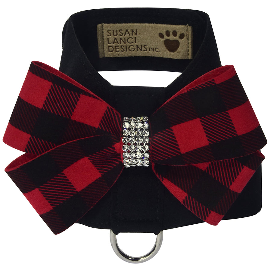 Red Gingham Nouveau Bow Tinkie Harness