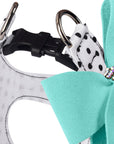Tiffi Blue Nouveau Bow with Aurora Borealis Giltmore Step In Harness