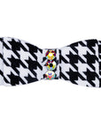Houndstooth Plain Hair Bow