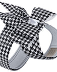 Houndstooth Double Tail Bow Tinkie Harness