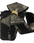 Black Glitzerati Nouveau Bow Tinkie Harness with Black Glitzerati Trim