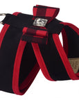Red Gingham Big Bow Tinkie Harness with Red Trim