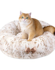 Double Nouveau Bow Soft Arctic Snow Leopard Bed