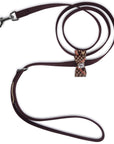 Chocolate Glen Houndstooth Big Bow Leash