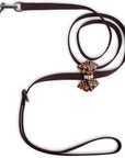 Chocolate Glen Houndstooth Nouveau Bow Leash
